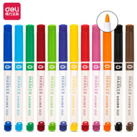 得力S531彩色白板笔(混)(盒)