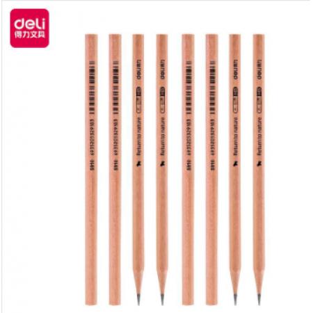 得力书写铅笔S910-HB(原木色)(12支/盒)
